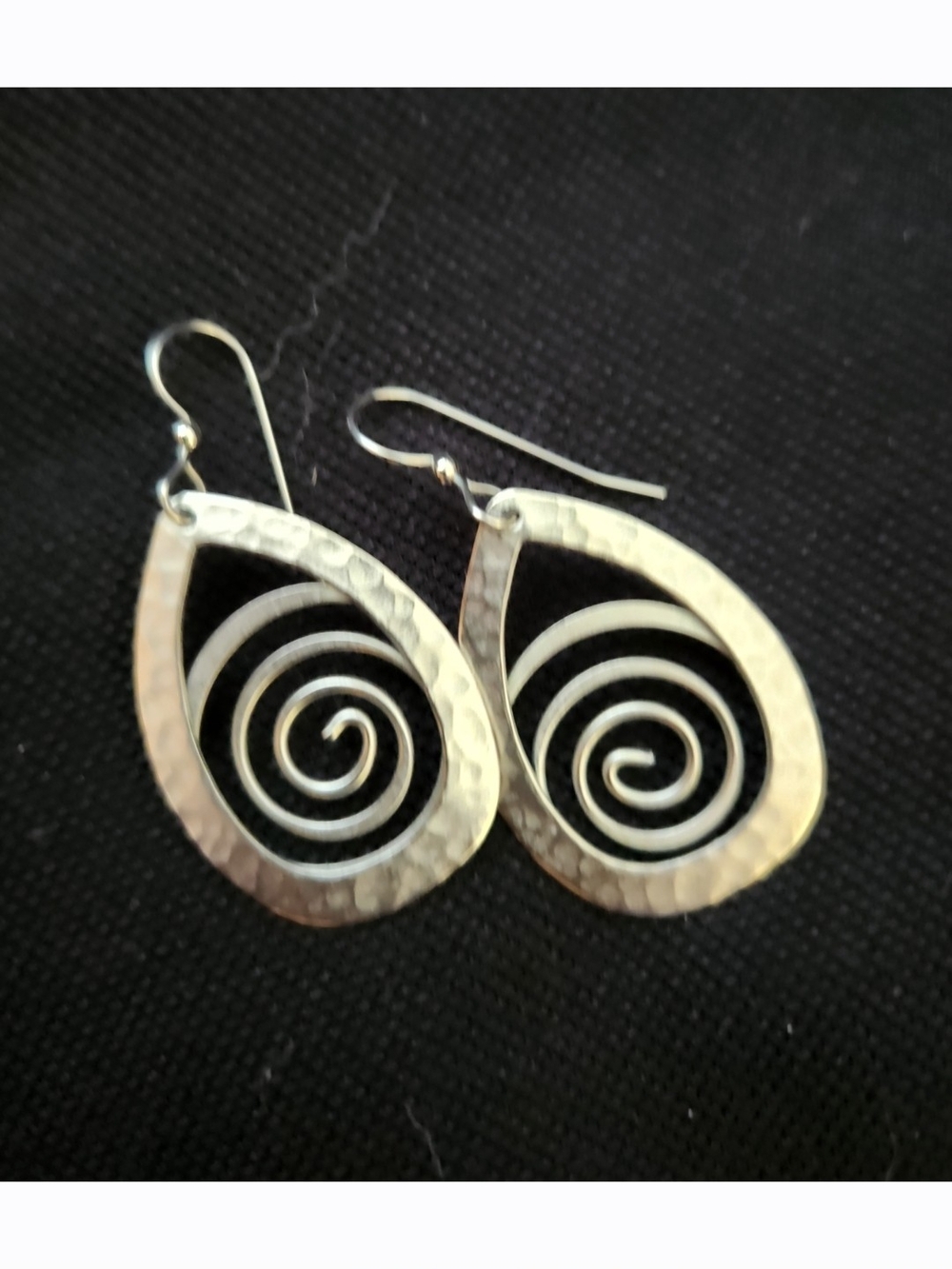 Silver Forest- Spiral Drop Earrings